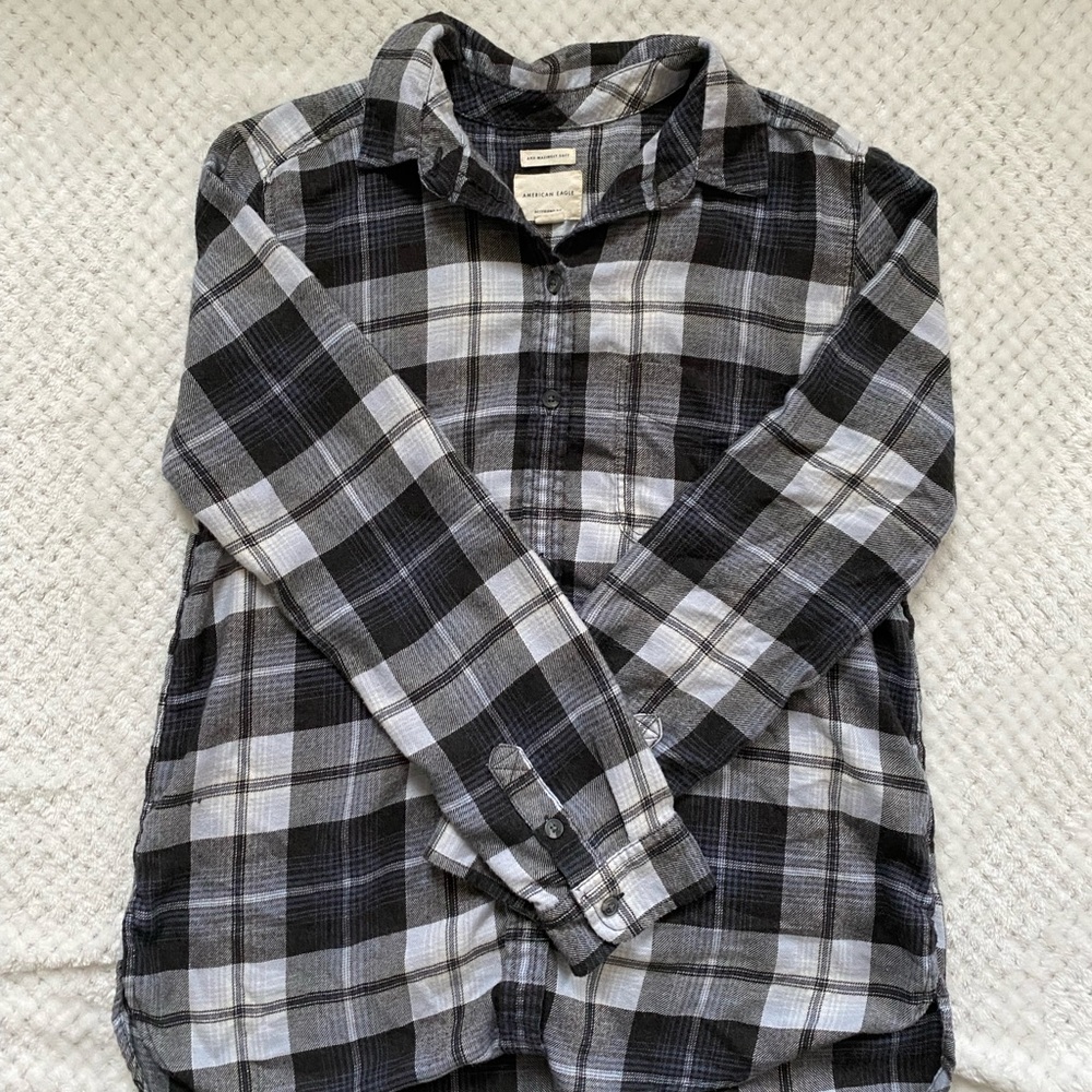 American Eagle Super Soft Flannel Boyfriend Shirt